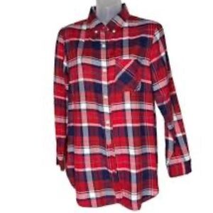 NWT Current/ Elliott The Perfect Tartan Plaid Flannel Button Tunic Shirt $198